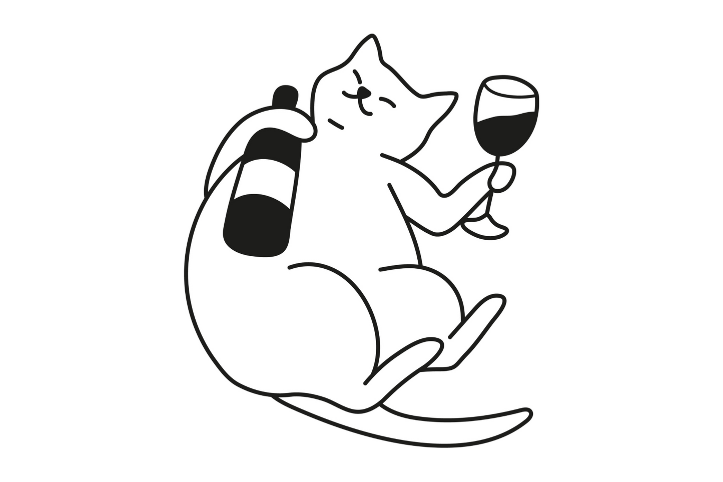 Wine Cat - Decal