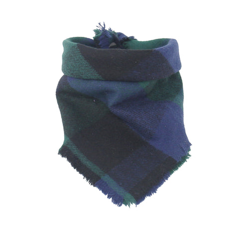 Green and Blue Plaid - Pet Scarf