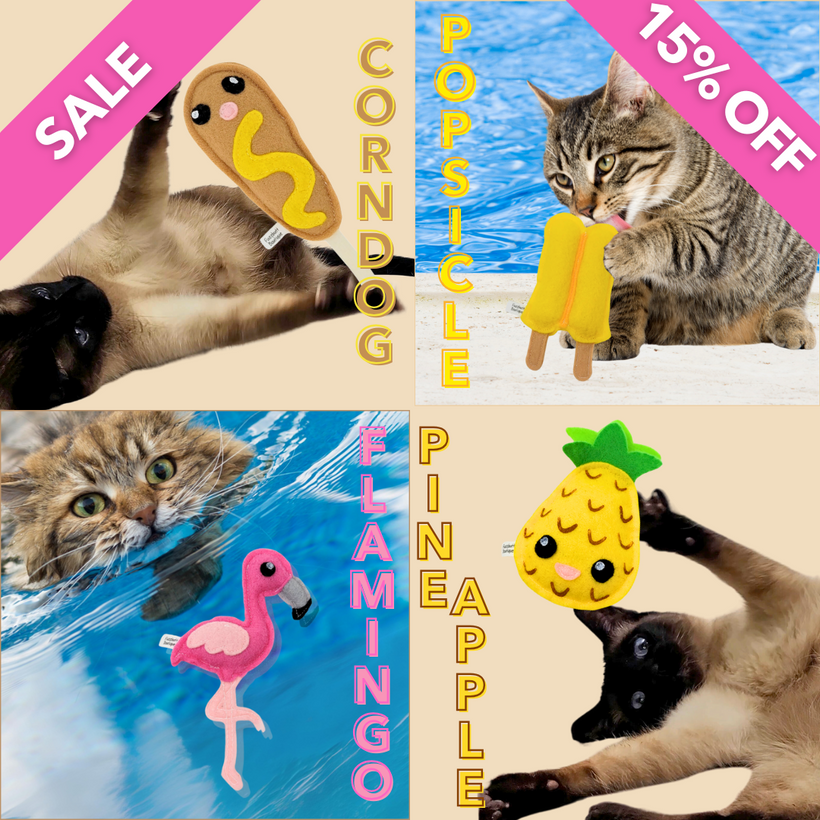 15% off Summer Felt Catnip Toys