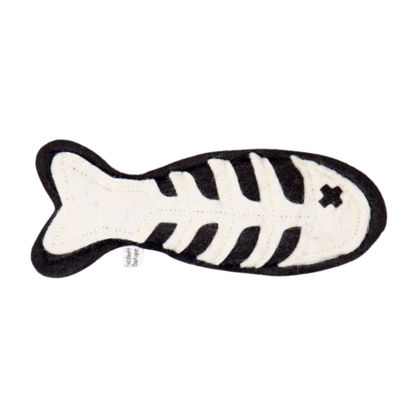 Dead Fish Black - Felt Catnip Toy