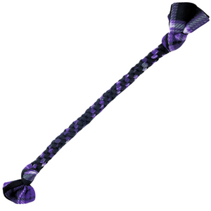 large purple fleece rope toy front view