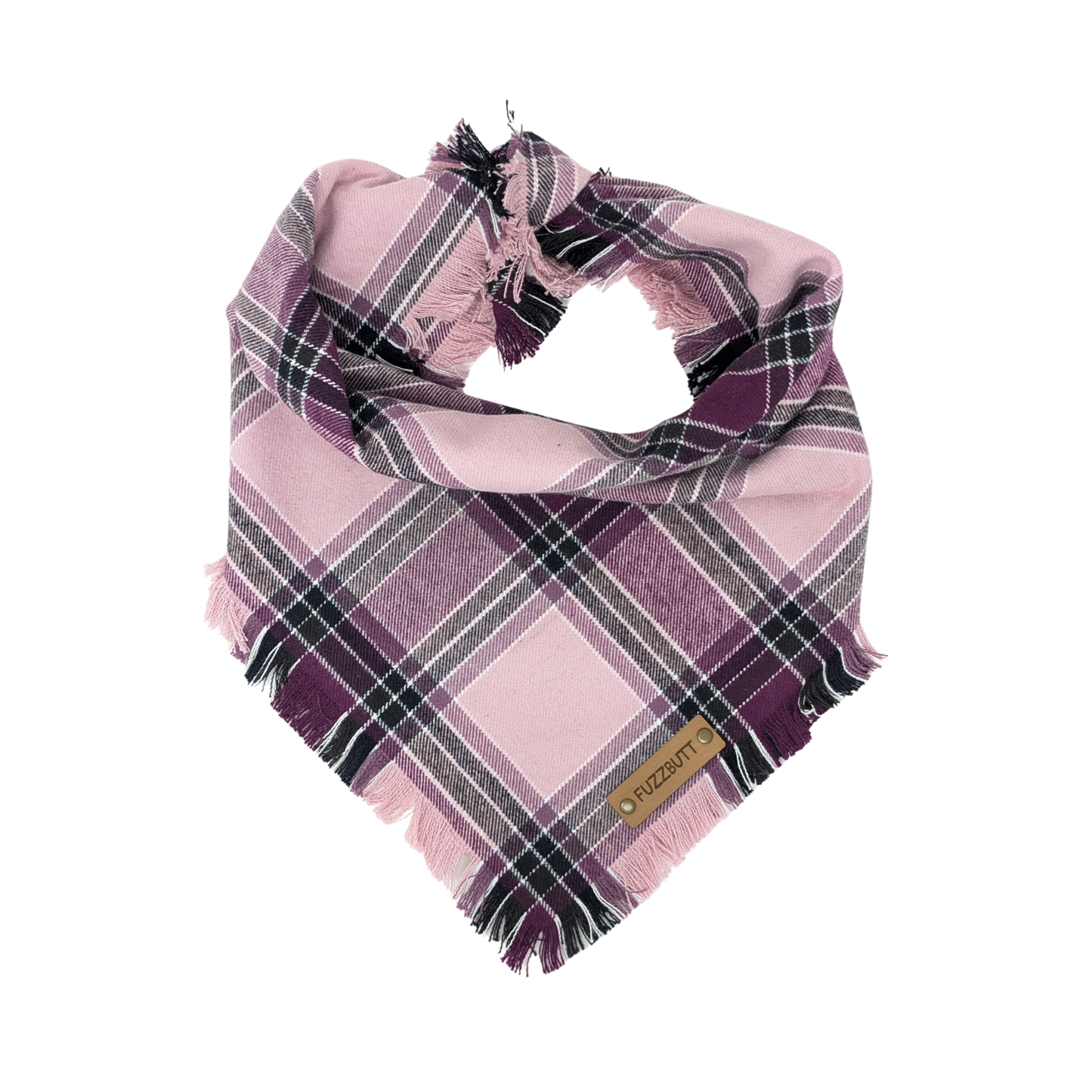 Dusty Pink and Purple Plaid - Pet Scarf