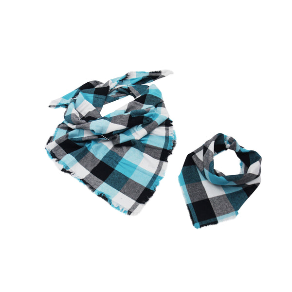 Blue, Black and White Plaid - Mommy and Me Set