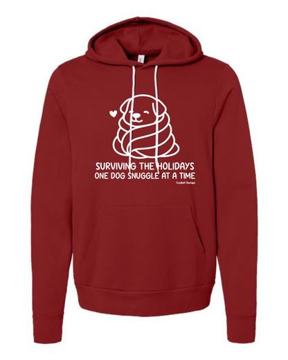 Surviving the holidays one dog snuggle at a time - Sweatshirt