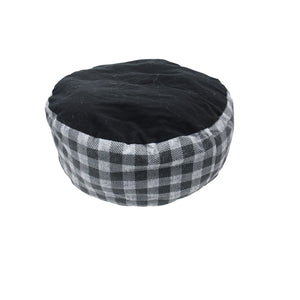 Grey Plaid -Marshmallow Pet Bed