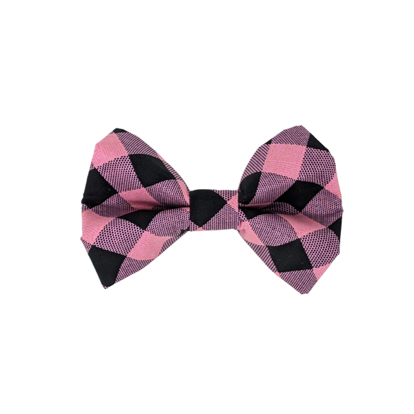 Pink Check - Bow Tie