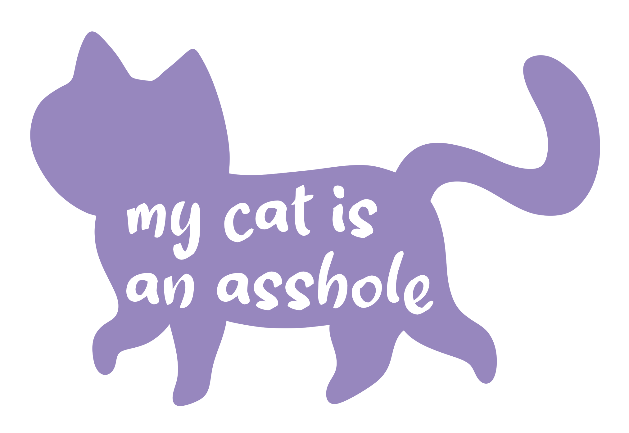 My Cat Is An Asshole - Sticker