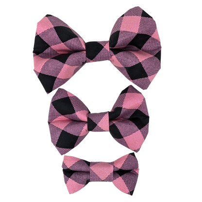 Pink Check - Bow Tie