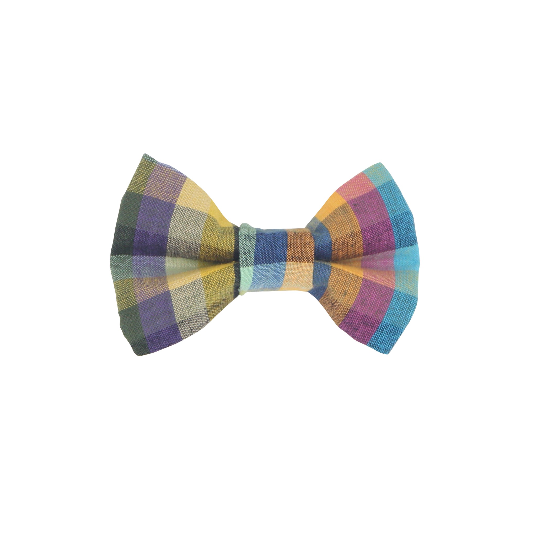 Rainbow Plaid -Bow Tie
