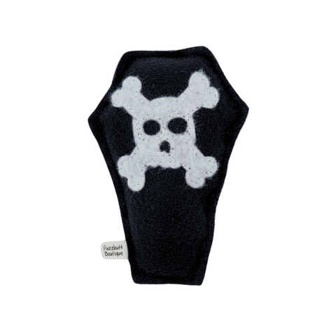 Skull Coffin - Felt Catnip Toy