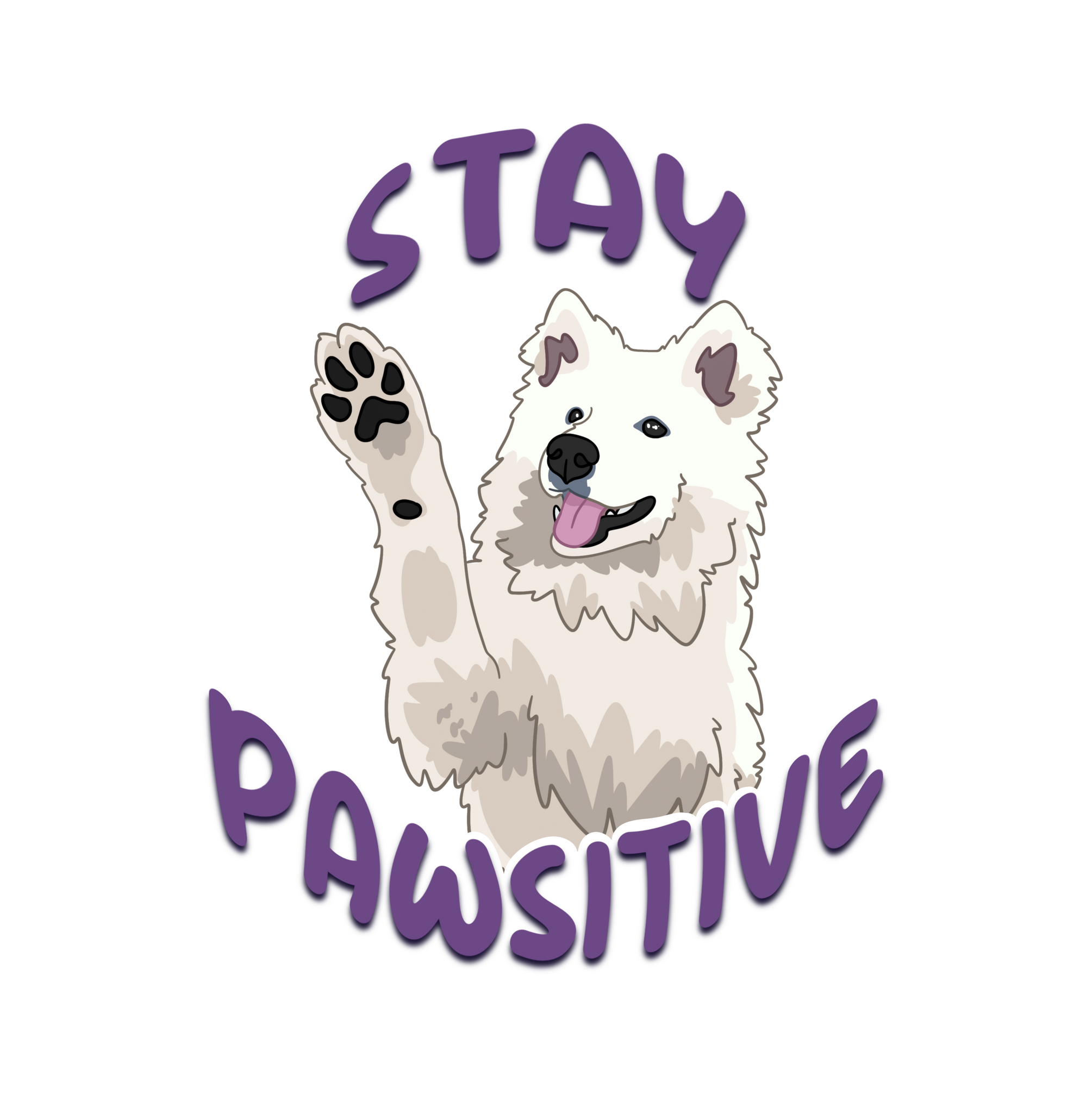 Stay Pawsitive Dog - Sticker