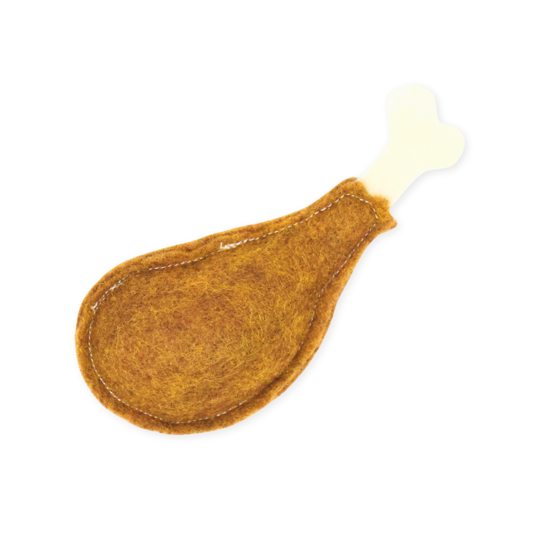 Turkey Leg - Felt Catnip Toy