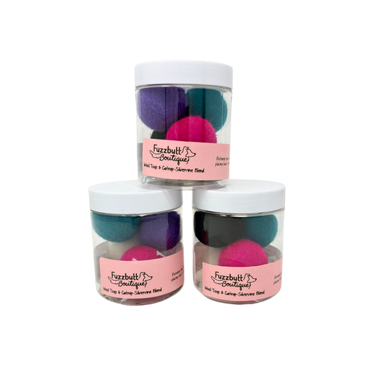 Wool Toy Jar - Silvervine and Catnip