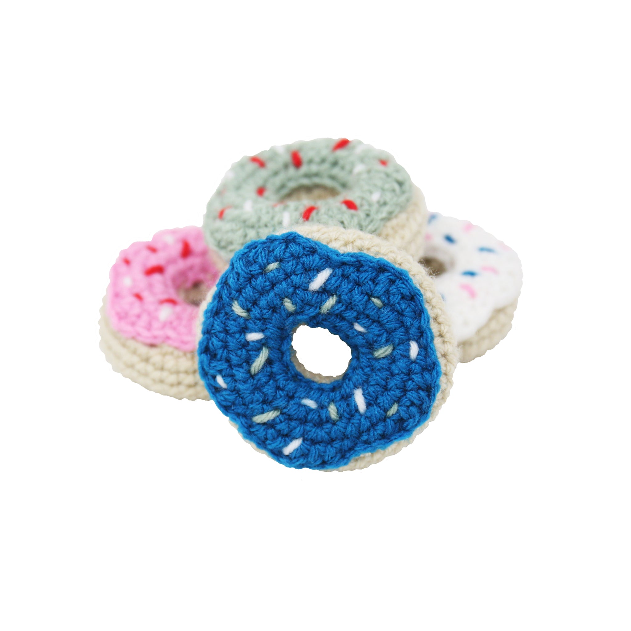 Blue Donut -Crochet Catnip Toy