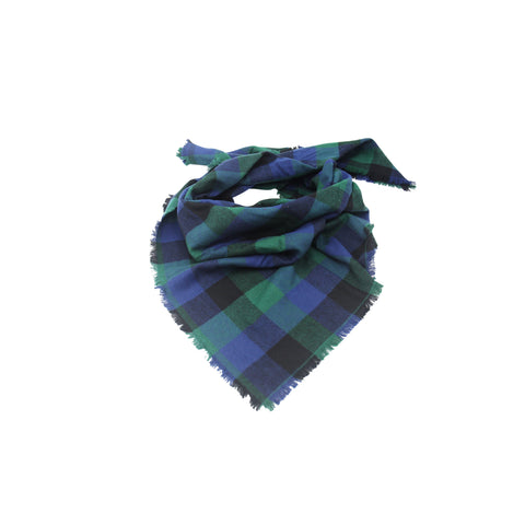 Green and Blue Plaid -Blanket Scarf