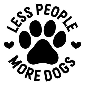 Less People More Dogs - Decal