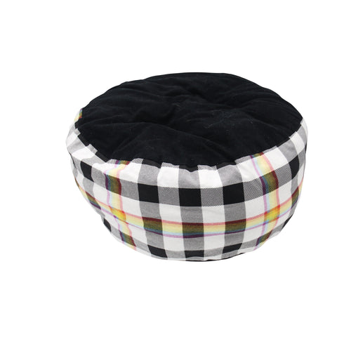 Rainbow Black Plaid - Marshmallow Pet Bed