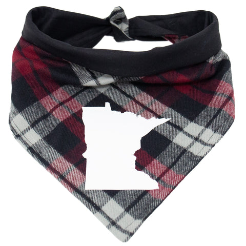 Red, Grey, and Black Minnesota - Pet Bandana