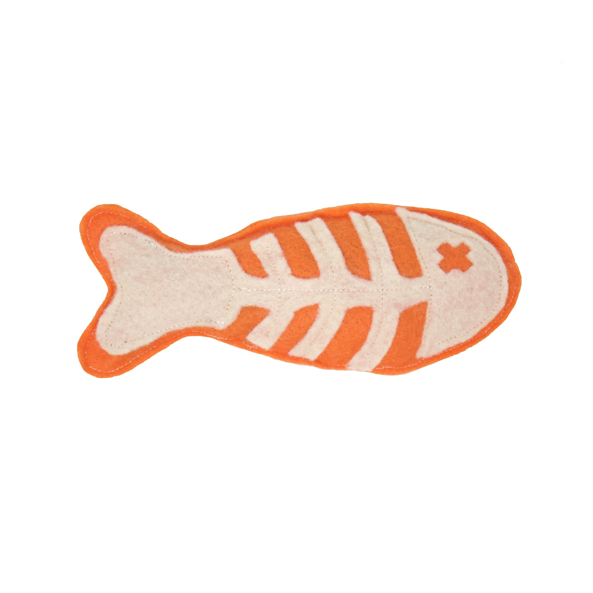 Orange Dead Fish -Felt Catnip Toy