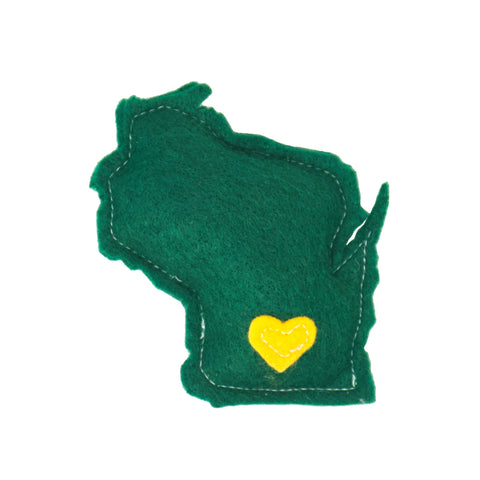 Green Wisconsin -Felt Catnip Toy