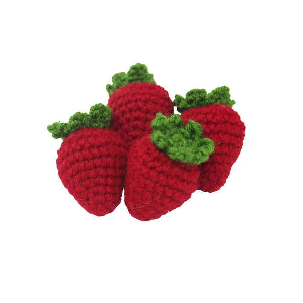 Strawberry -Crochet Catnip Toy