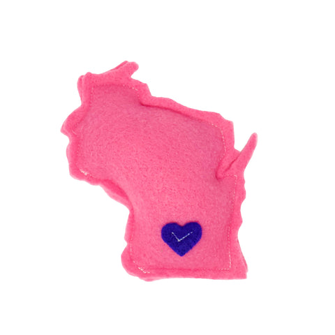 Wisconsin Pink - Felt Catnip Toy