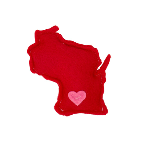 Wisconsin Red - Felt Catnip Toy