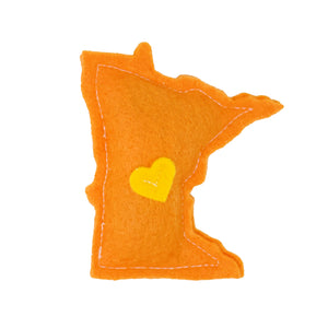Orange Minnesota -Felt Catnip Toy