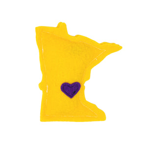 Yellow Minnesota -Felt Catnip Toy